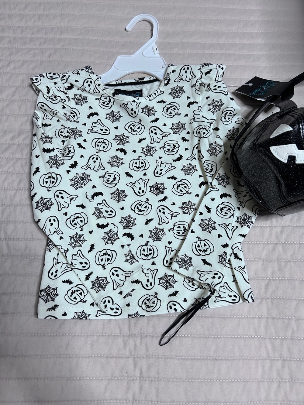 Cynthia Rowley Girls 3T Halloween Faux Leather Jumper Dress 3 Piece Set NWT - Picture 8 of 9